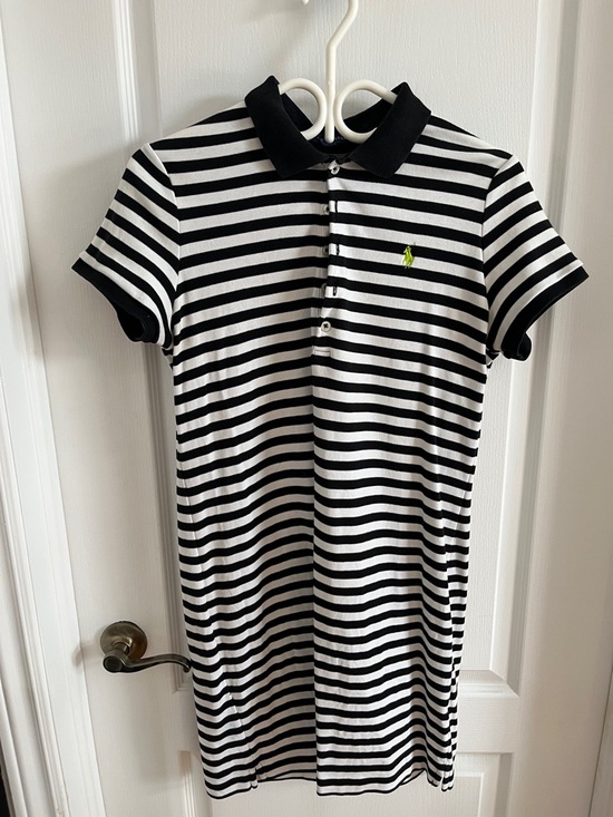 Ralph Lauren Dresses & Skirts - Ralph Lauren Black & White Striped Polo Shirt Dress